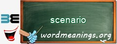 WordMeaning blackboard for scenario